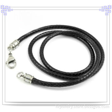 Necklace Fashion Jewelry Leather Bracelet with Steel Bracelet (HR3310)